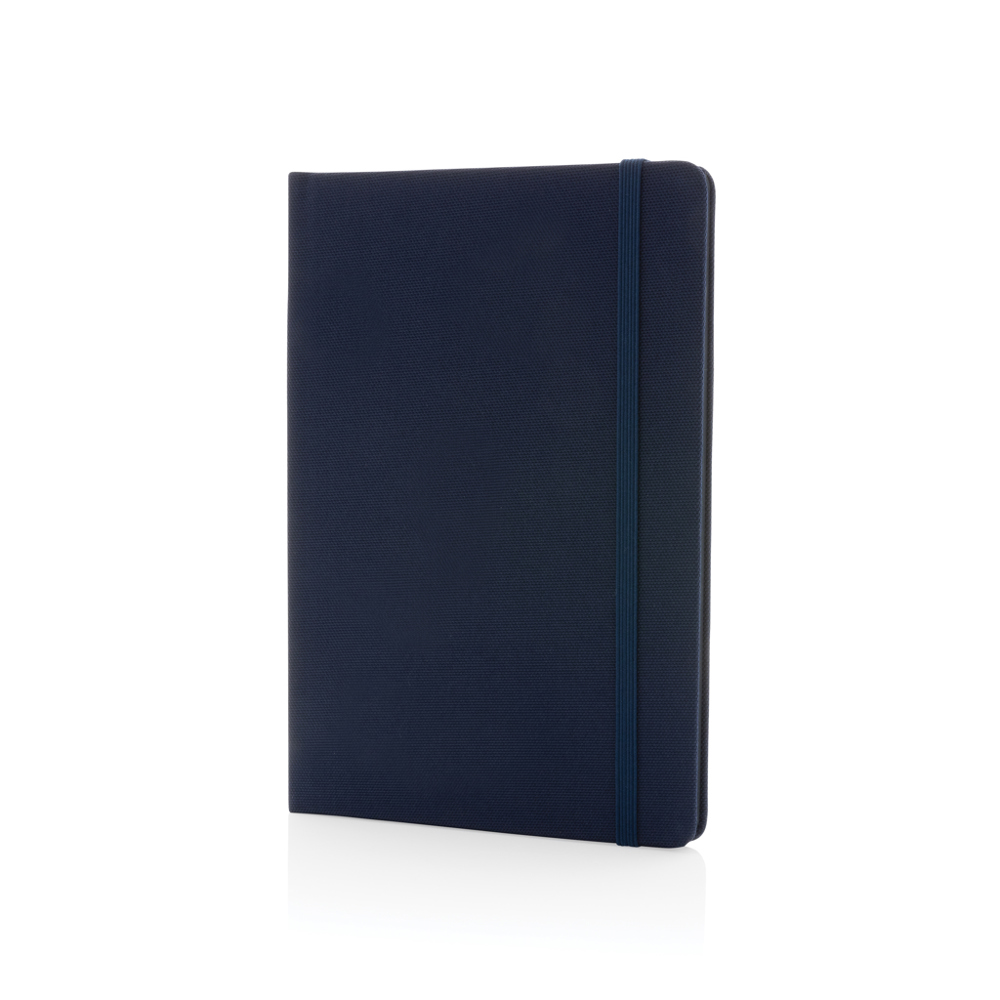 GRS-zertifiziertes rPET-A5-Notizbuch - navy blau, navy blau (± PMS 539/ ± PMS 539)