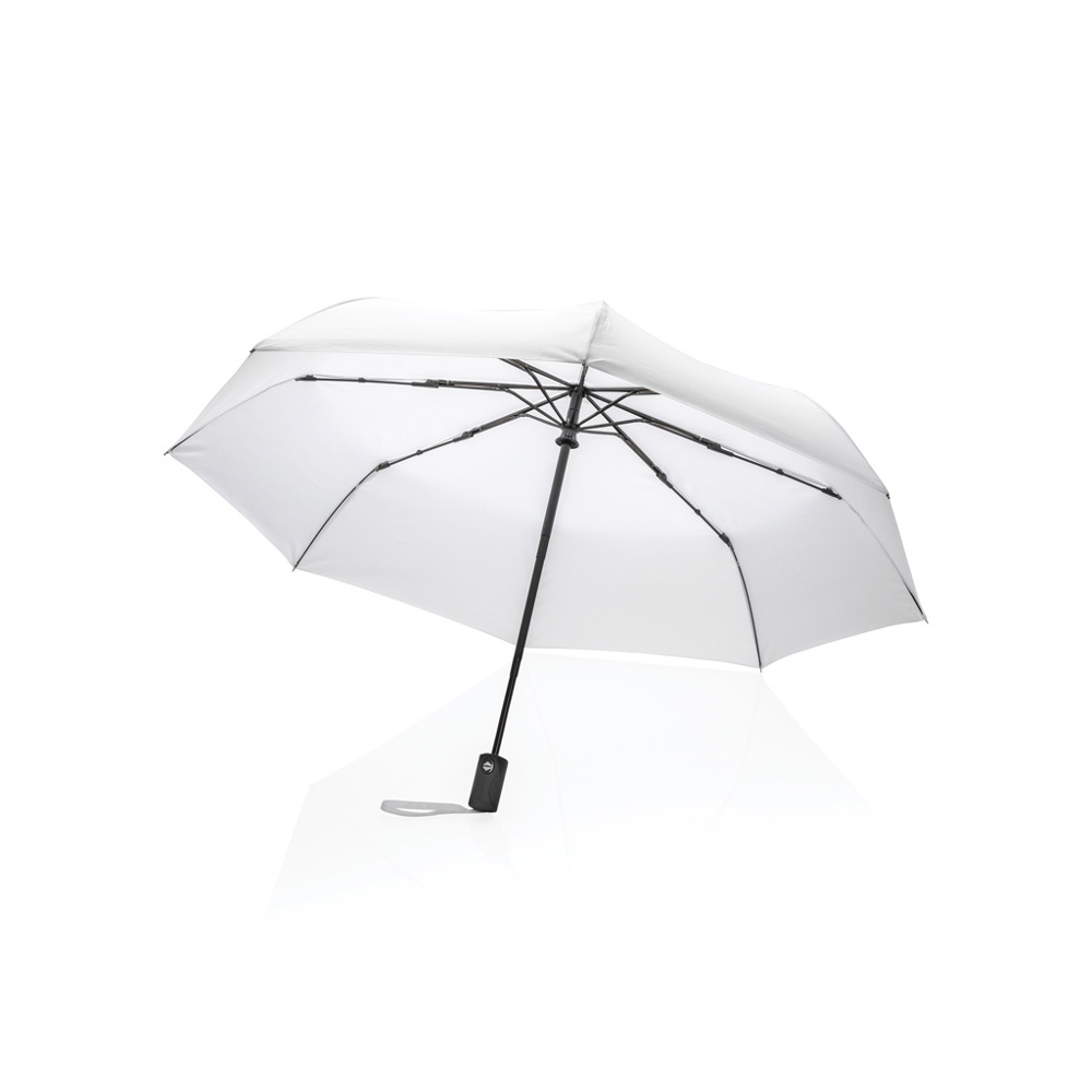 21" Impact AWARE™ RPET 190T Mini-Schirm automatic open/close - weiß (± PMS White)