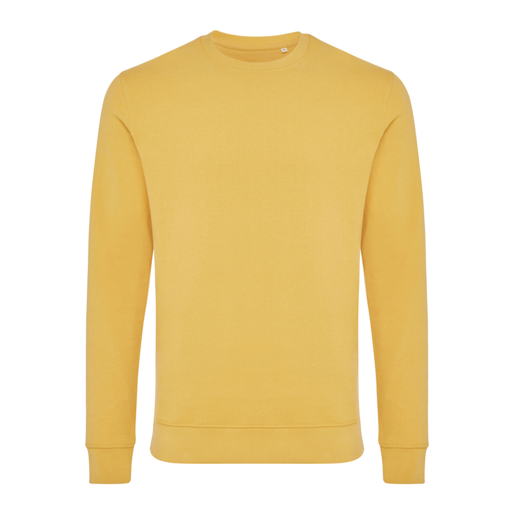 IQONIQ Zion Rundhals-Sweater aus recycelter Baumwolle - ochre yellow (± PMS 14-1041 TCX)
