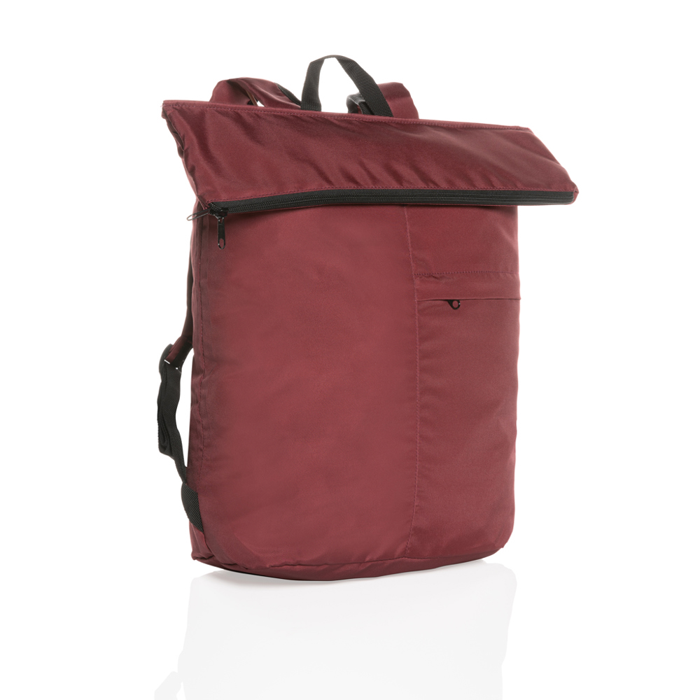 Dillon AWARE™ RPET faltbarer Lightweight-Rucksack - rot (± PMS 19-1934 TCX)