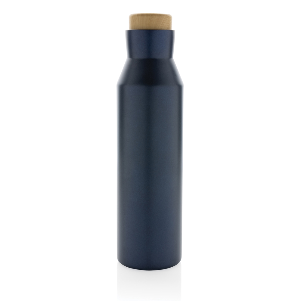Gaia Vakuumflasche aus RCS recyceltem Stainless-Steel - blau (± PMS 8781 C)