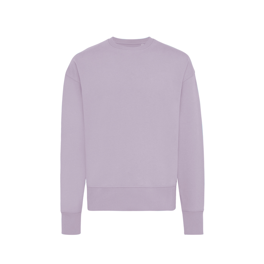 IQONIQ Kruger Relax-Rundhals-Sweater aus recycelt. Baumwolle - lavender (± PMS 15-3716TCX)
