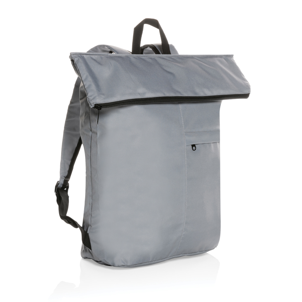 Dillon AWARE™ RPET faltbarer Lightweight-Rucksack - grau (± PMS 17-5104 TCX)