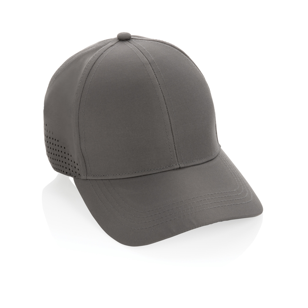 Impact AWARE™ rPET 6-Panel-Sportkappe - grau (± PMS Cool Grey 9)