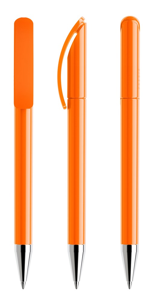 Prodir DS3TPC Polished with Chrome Metal Nose-Cone - Orange poliert