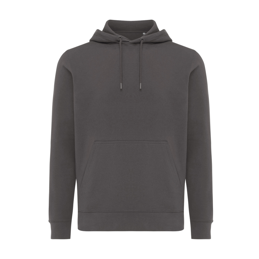 IQONIQ Rila Lightweight Hoodie aus recycelter Baumwolle - anthrazit (± PMS 19-3900 TCX)