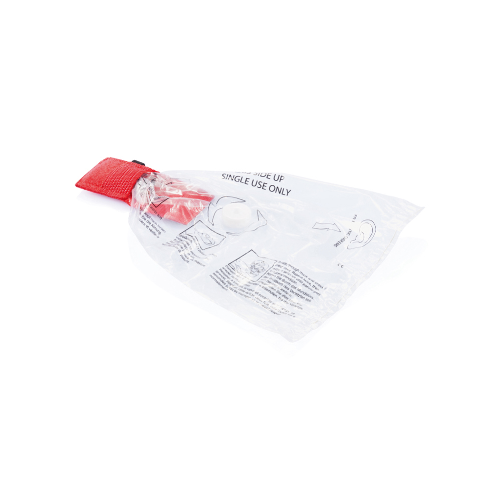 CPR Maske für den Schlüsselbund - rot (± PMS 1795)