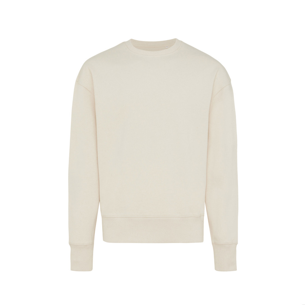 IQONIQ Kruger Relax-Rundhals-Sweater aus recycelt. Baumwolle - natural raw (± PMS natural raw undyed)