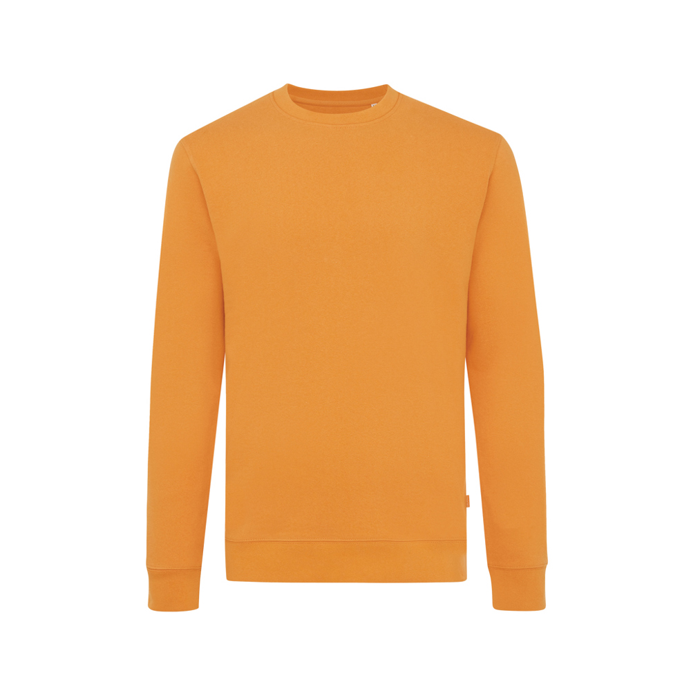 IQONIQ Zion Rundhals-Sweater aus recycelter Baumwolle - sundial orange (± PMS 16-1148TCX)