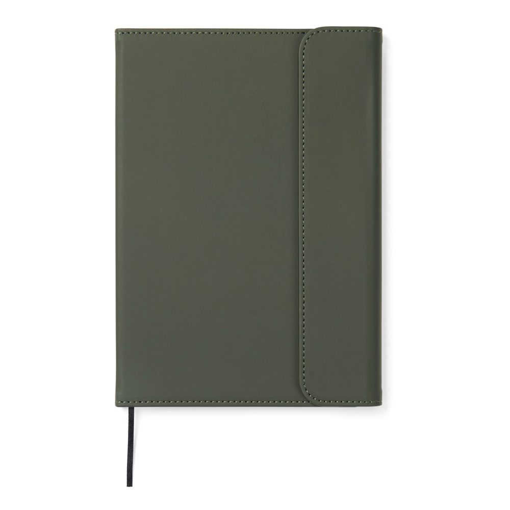 VINGA Baltimore GRS-zertifiziertes Papier & PU-Notizbuch - grün (± PMS 19-0414 TPG)