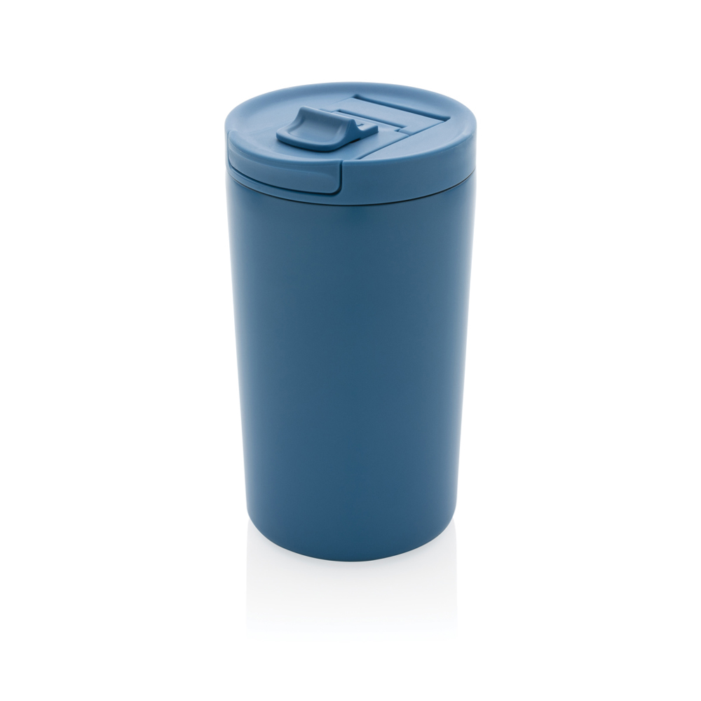 Doppelwandiger Vakuum-Becher aus RCS recyceltem SS - blau (± PMS 2160C)