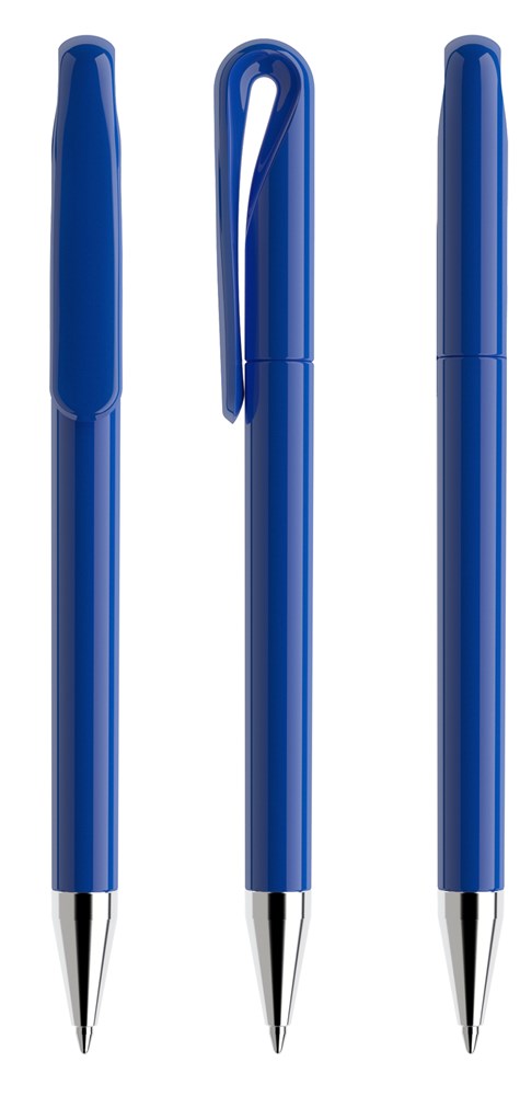 Prodir DS1TPC Polished with Chrome Metal Nose-Cone - Blau poliert