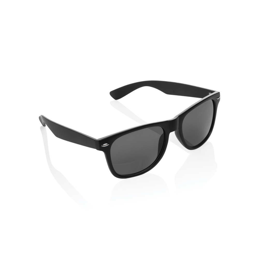 Sonnenbrille aus GRS recyceltem PC Kunststoff - schwarz (± PMS Black)
