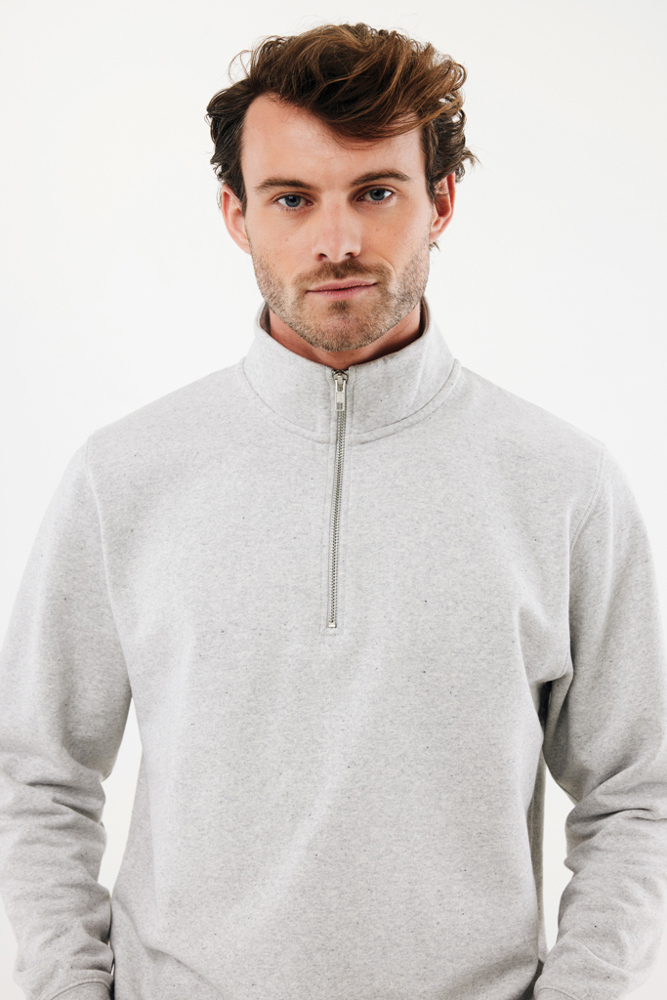 IQONIQ Elgon Quarter-Zip-Sweater aus rec. Baumwolle