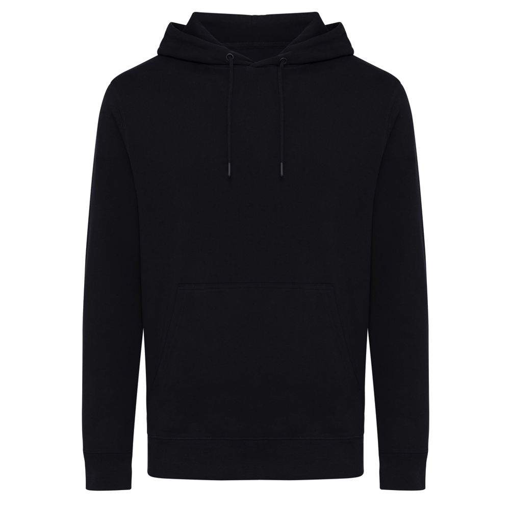 IQONIQ Rila Lightweight Hoodie aus recycelter Baumwolle - schwarz (± PMS Black)