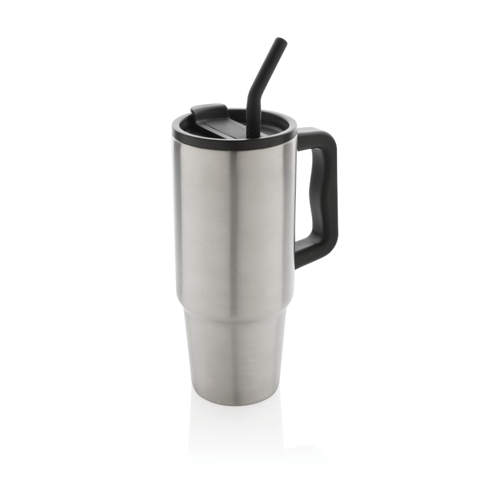 Embrace Deluxe Becher aus RCS recyceltem Edelstahl 900ml - silber (± PMS 428)