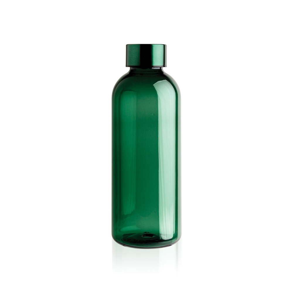 Auslaufsichere Trinkflasche mit Metalldeckel - grün (± PMS 5545 C)