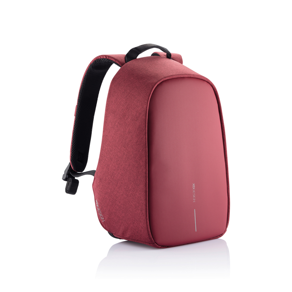 Bobby Hero Small Anti-Diebstahl-Rucksack - rot, schwarz (± PMS 209/ ± PMS Black)