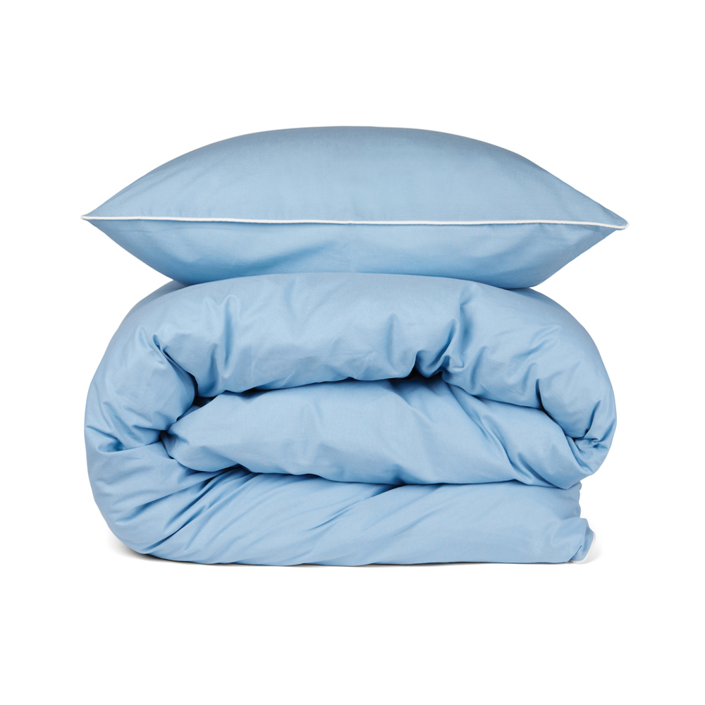 VINGA Marston OCS Bio-Baumwoll-Bettwäsche, 4er-Set - blau (± PMS 16-4120 TPG)