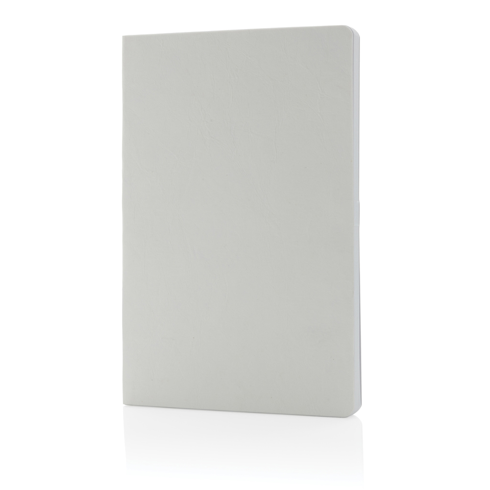 Salton Luxus Kraftpapier Notizbuch A5 - weiß (± PMS White)