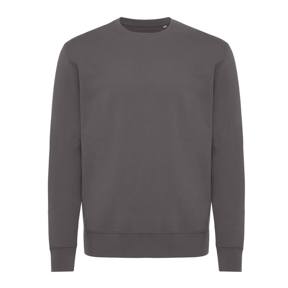 IQONIQ Kruger Relax-Rundhals-Sweater aus recycelt. Baumwolle - anthrazit (± PMS 19-3900 TCX)