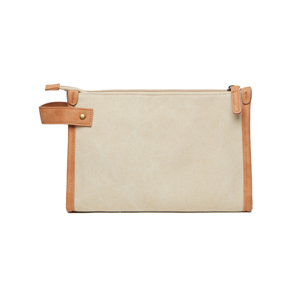 VINGA Bosler Kulturbeutel aus GRS recyceltem Canvas - beige (± PMS 14-1012)