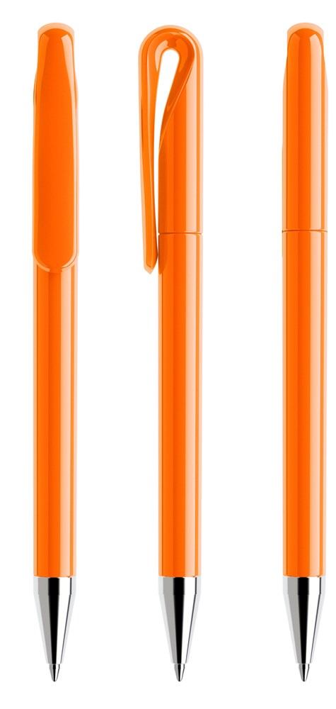 Prodir DS1TPC Polished with Chrome Metal Nose-Cone - Orange poliert
