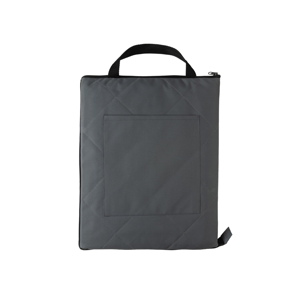 Impact Aware™ RPET faltbare, gesteppte Picknickdecke - anthrazit (± PMS Cool Grey 11)