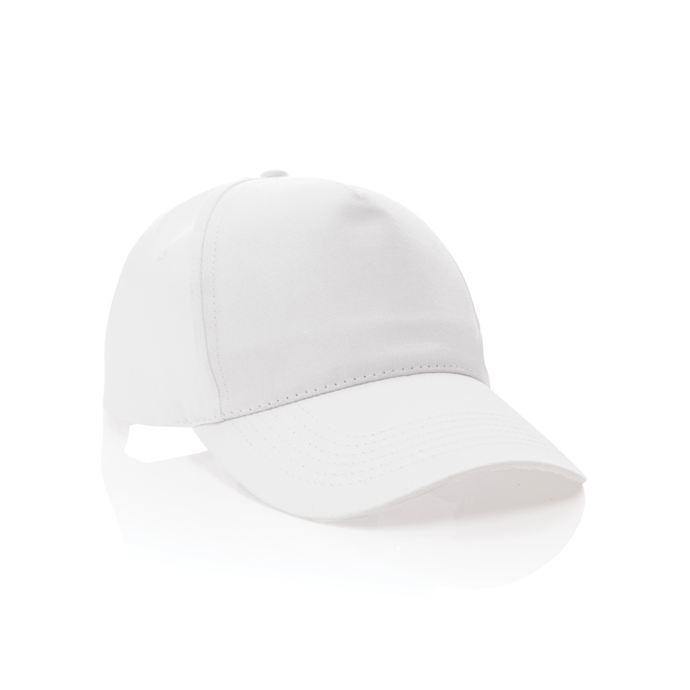Impact 5 Panel Kappe aus 190gr rCotton mit AWARE™ Tracer - weiß (± PMS White)