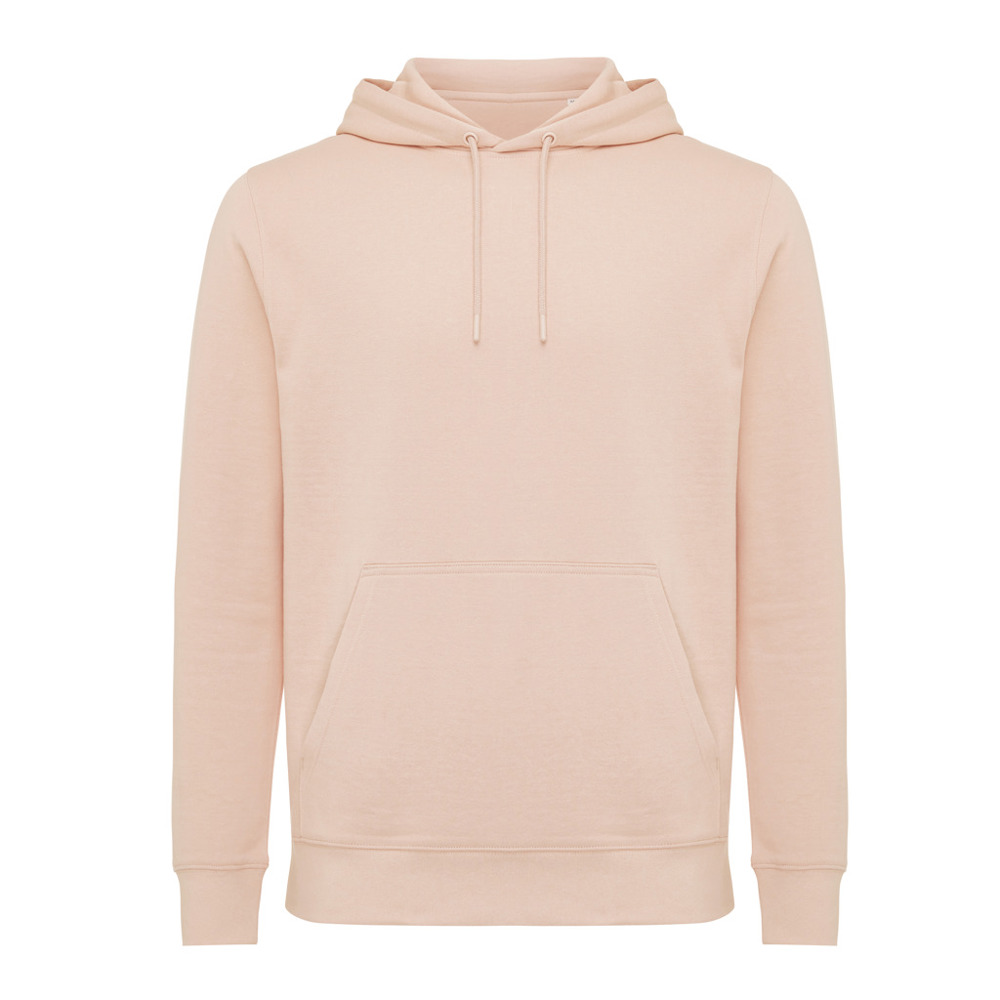 IQONIQ Rila Lightweight Hoodie aus recycelter Baumwolle - peach nectar (± PMS 14-1314 TCX)