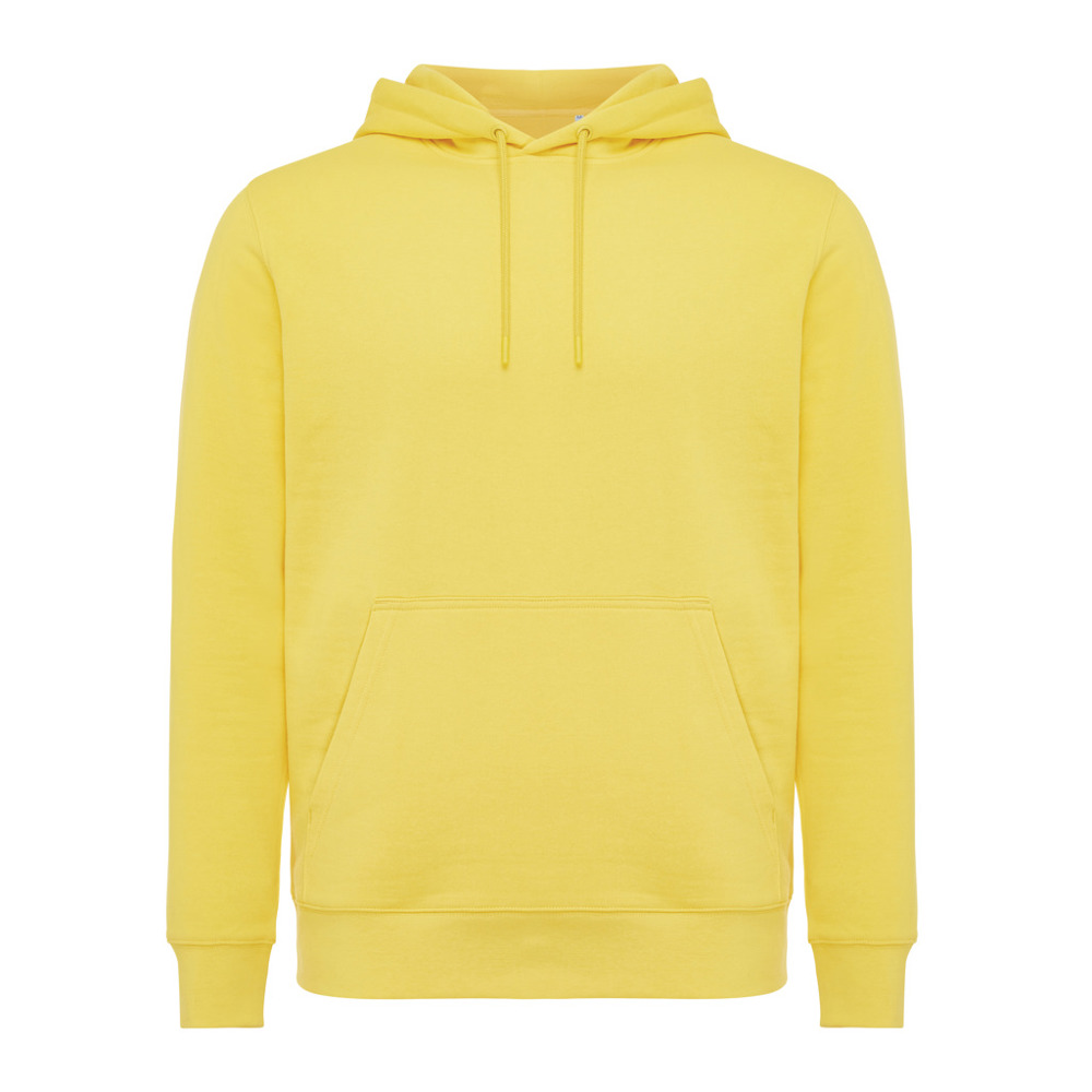IQONIQ Rila Lightweight Hoodie aus recycelter Baumwolle - gelb (± PMS 13-0759 TCX)