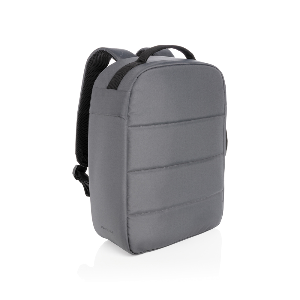 Impact AWARE™ RPET Anti-Diebstahl 15,6" Laptop-Rucksack - anthrazit (± PMS Cool Grey 11)