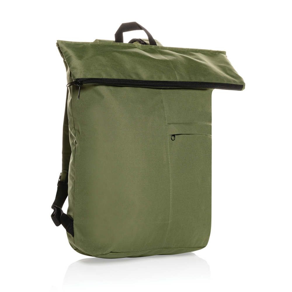 Dillon AWARE™ RPET faltbarer Lightweight-Rucksack - grün (± PMS 18-0529 TCX)