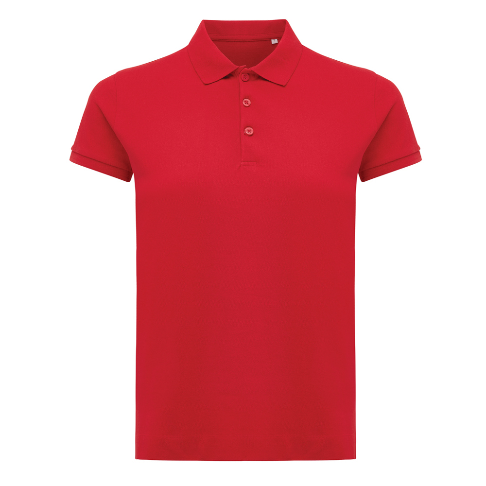 IQONIQ Yosemite Damen Piqué-Poloshirt aus rec. Baumwolle - rot (± PMS 19-1757 TCX)