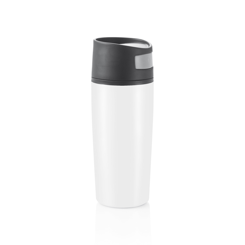Auto Becher - weiß, schwarz (± PMS White/ ± PMS 30)
