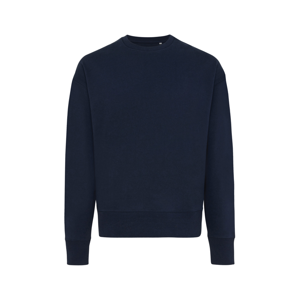 IQONIQ Kruger Relax-Rundhals-Sweater aus recycelt. Baumwolle - navy blau (± PMS 19-3923TCX)