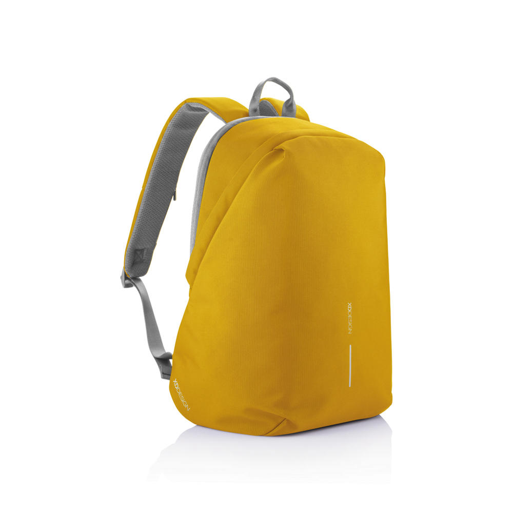 Bobby Soft, Anti-Diebstahl-Rucksack - gelb, grau (± PMS 131/ ± PMS Cool Grey 9)