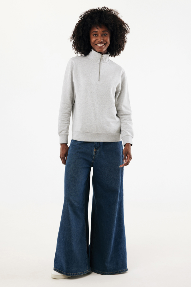 IQONIQ Elgon Quarter-Zip-Sweater aus rec. Baumwolle