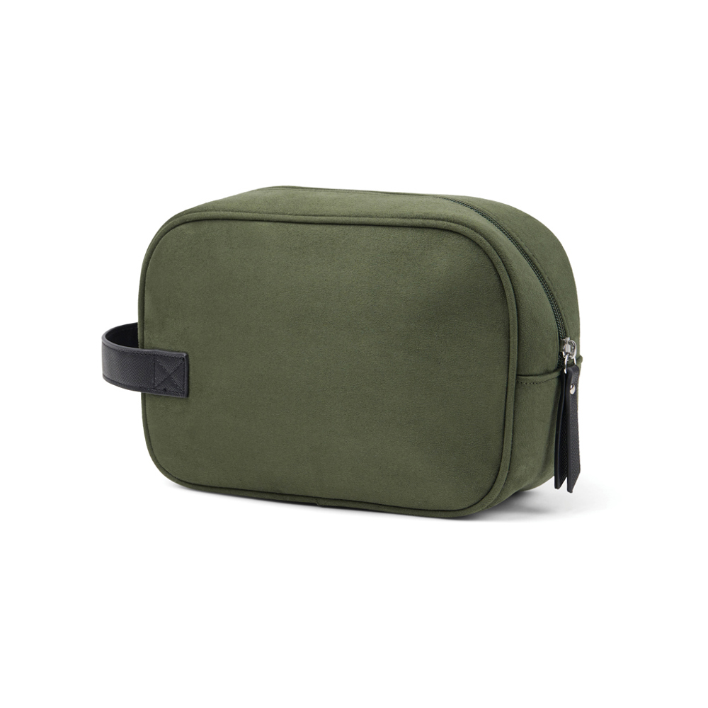 VINGA Marlow Kosmetiktasche aus RCS recyceltem Polyester - grün, schwarz (± PMS Green/ ± PMS Black)