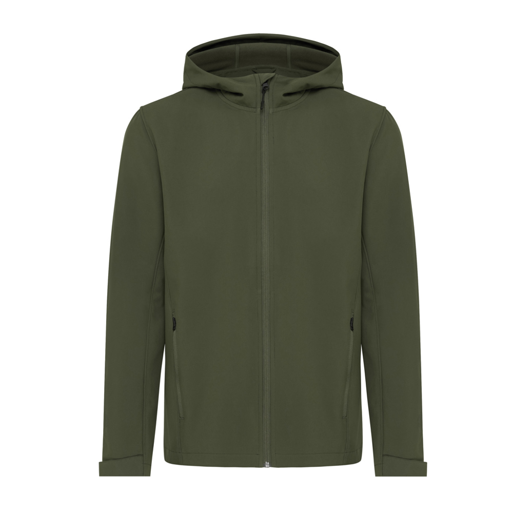 IQONIQ Makalu Herren Softshelljacke aus recyceltem Polyester - khaki (± PMS 18-0523 TCX)