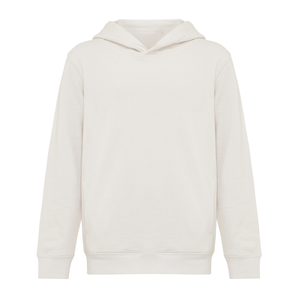 IQONIQ Yengo KidsHoodie mit Seitentaschen aus rec. Baumwolle - ivory white (± PMS 12-2103 TCX)