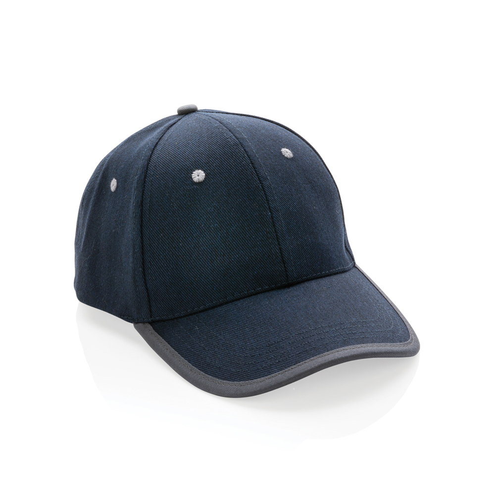 Impact AWARE™ 280gr Brushed rCotton 6 Panel Kontrast-Cap - navy blau (± PMS 539)