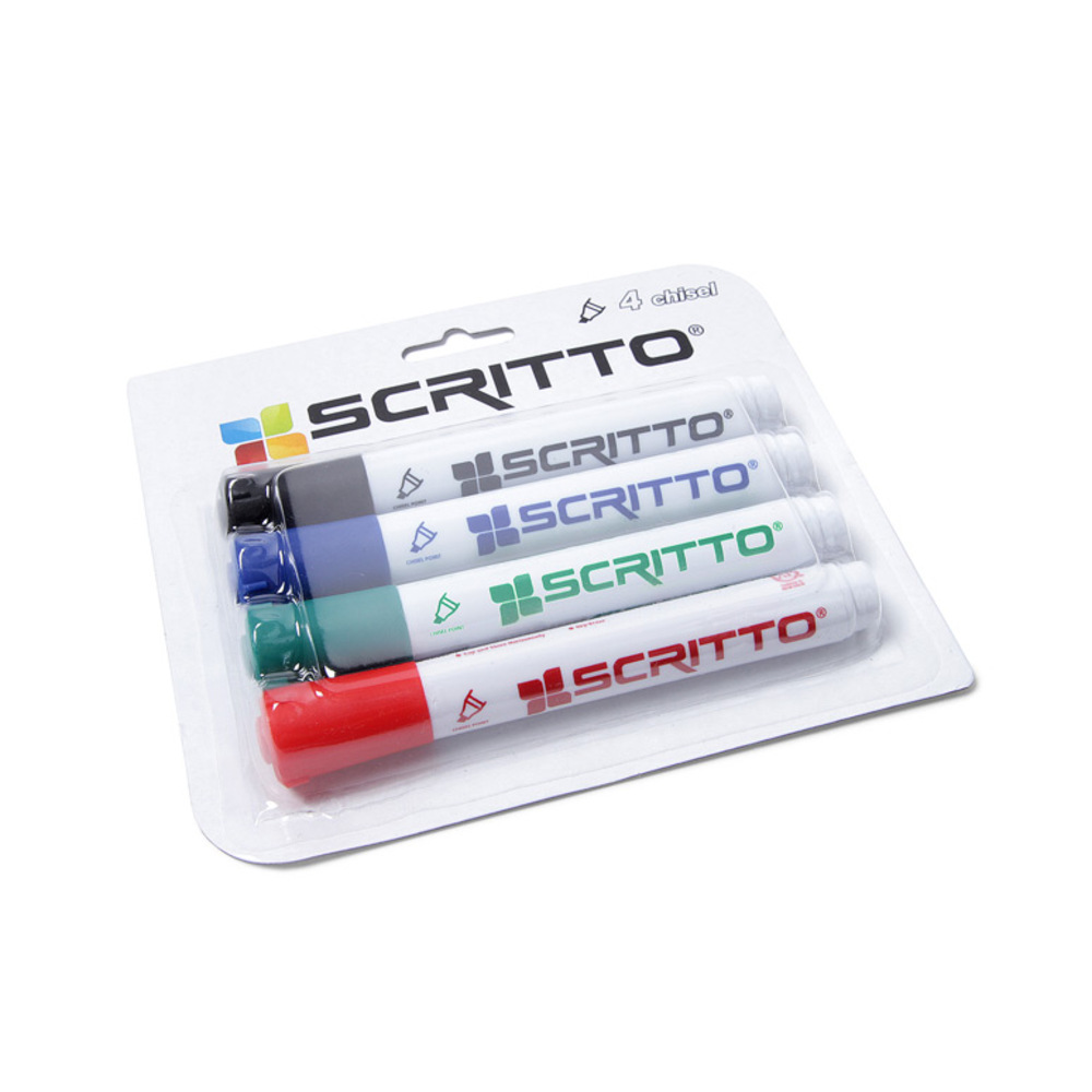 4 Whiteboardmarker blaurotschwarzgrün